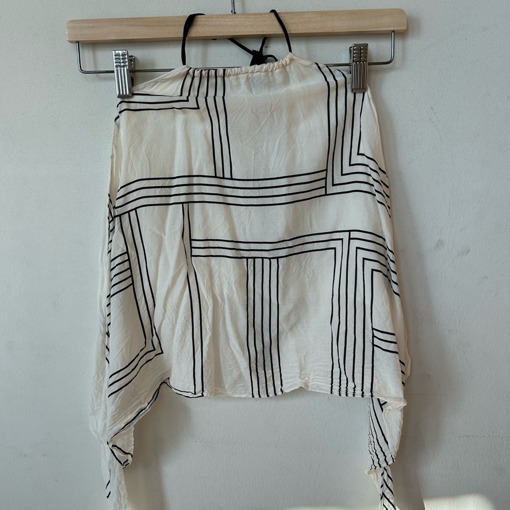 Zara Geometric Handkerchief Top